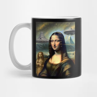 Mona Lisa from space on a space craft for space lovers Mug